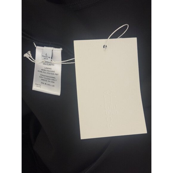 Rosetta Getty Funnel Neck Torqued Knit Top Fit & Flare Black Size L New $625.00 - Picture 12 of 15